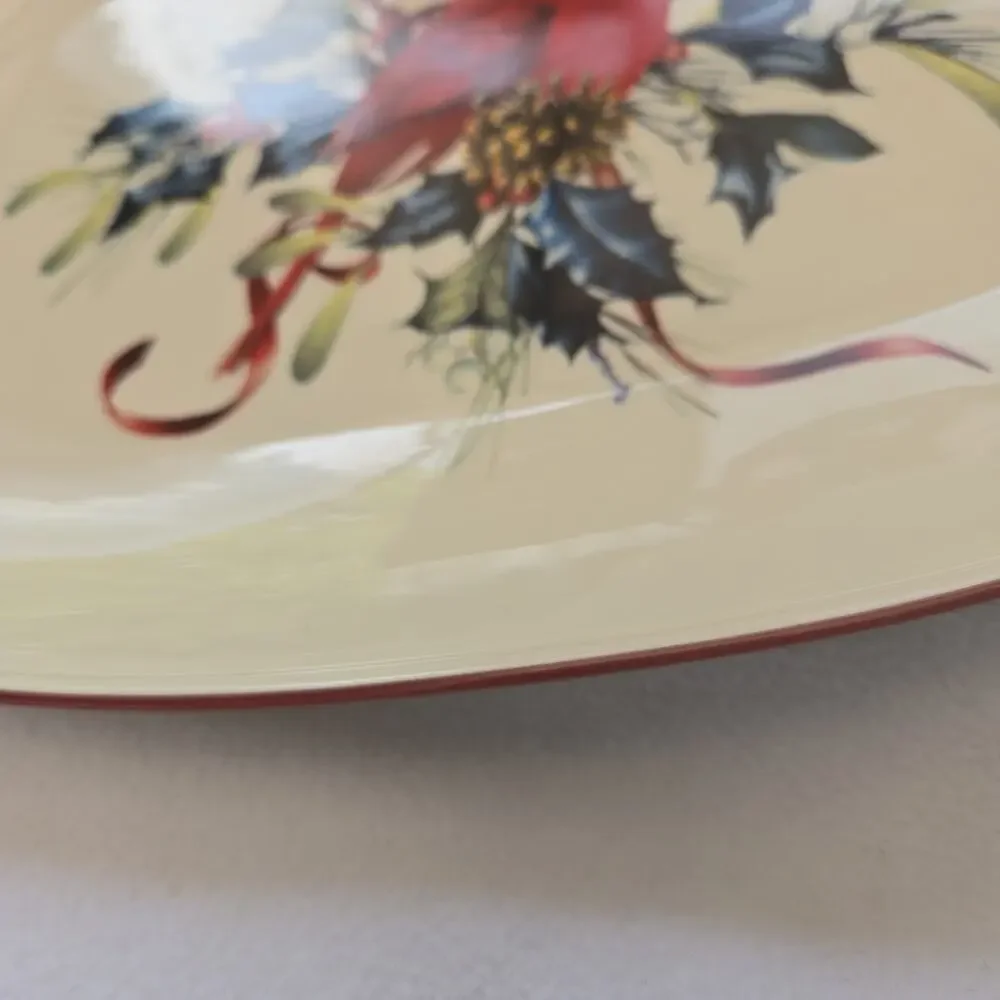 NEW NIB ~ Vtg LENOX WINTER GREETINGS All Roads Lead Home Serving Platter Tray